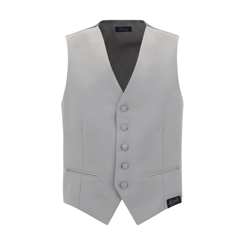 Gi Capri Grey Fleece Wool Vest - Luxury Fleece Wool Elegance