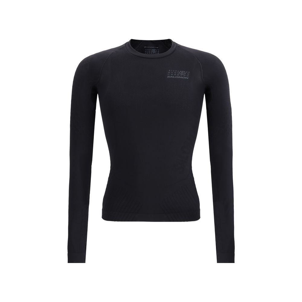 MM6 x Salomon Black Premium Fabric Long Sleeve Jersey