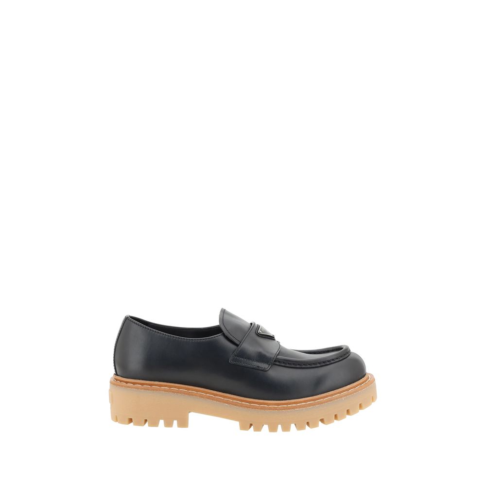 Prada Black Patent Leather Loafers for Elevated Sophistication