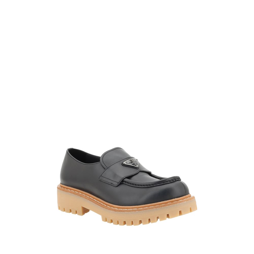 Prada Black Patent Leather Loafers for Elevated Sophistication
