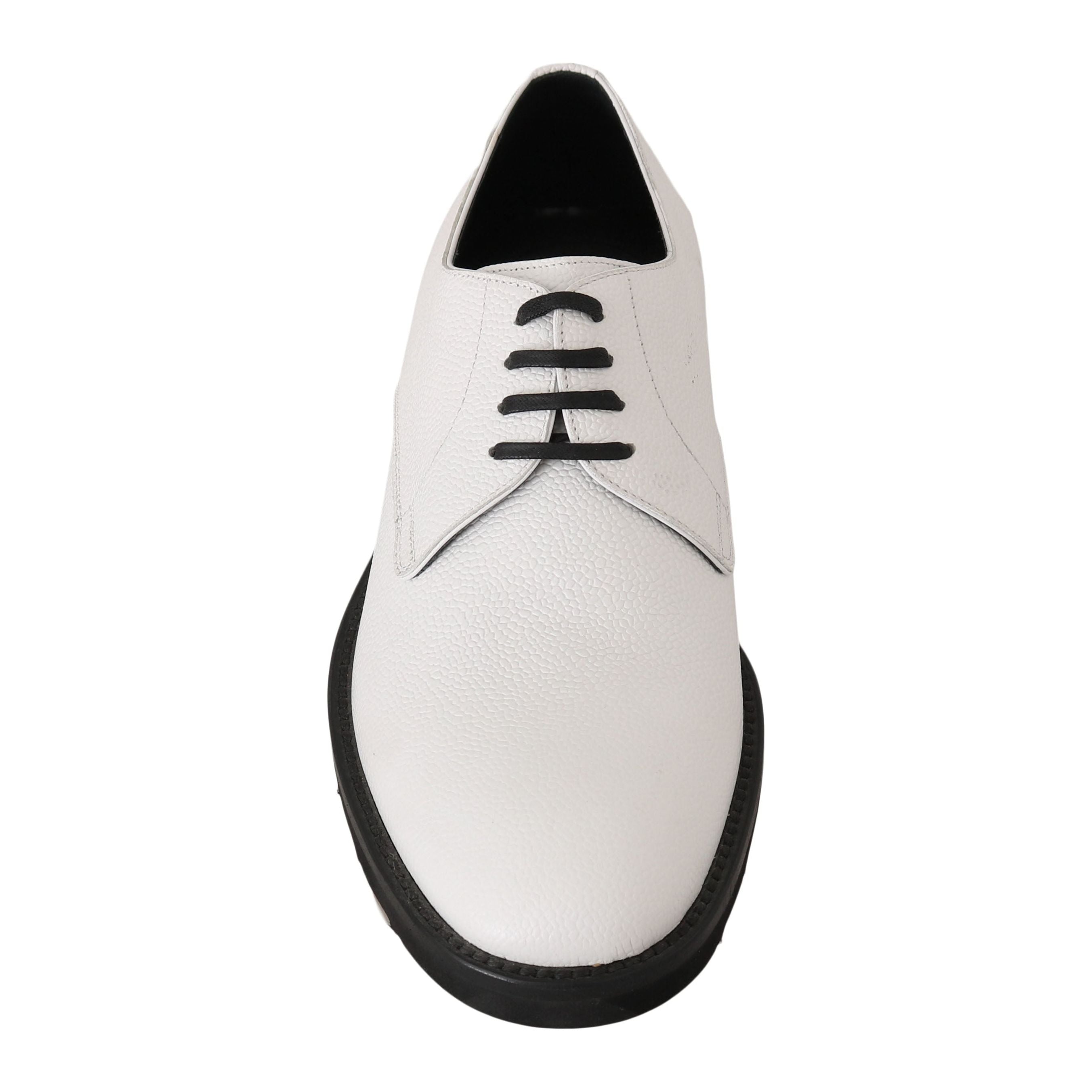 Dolce & Gabbana White Leather Formal Shoes for Sophistication
