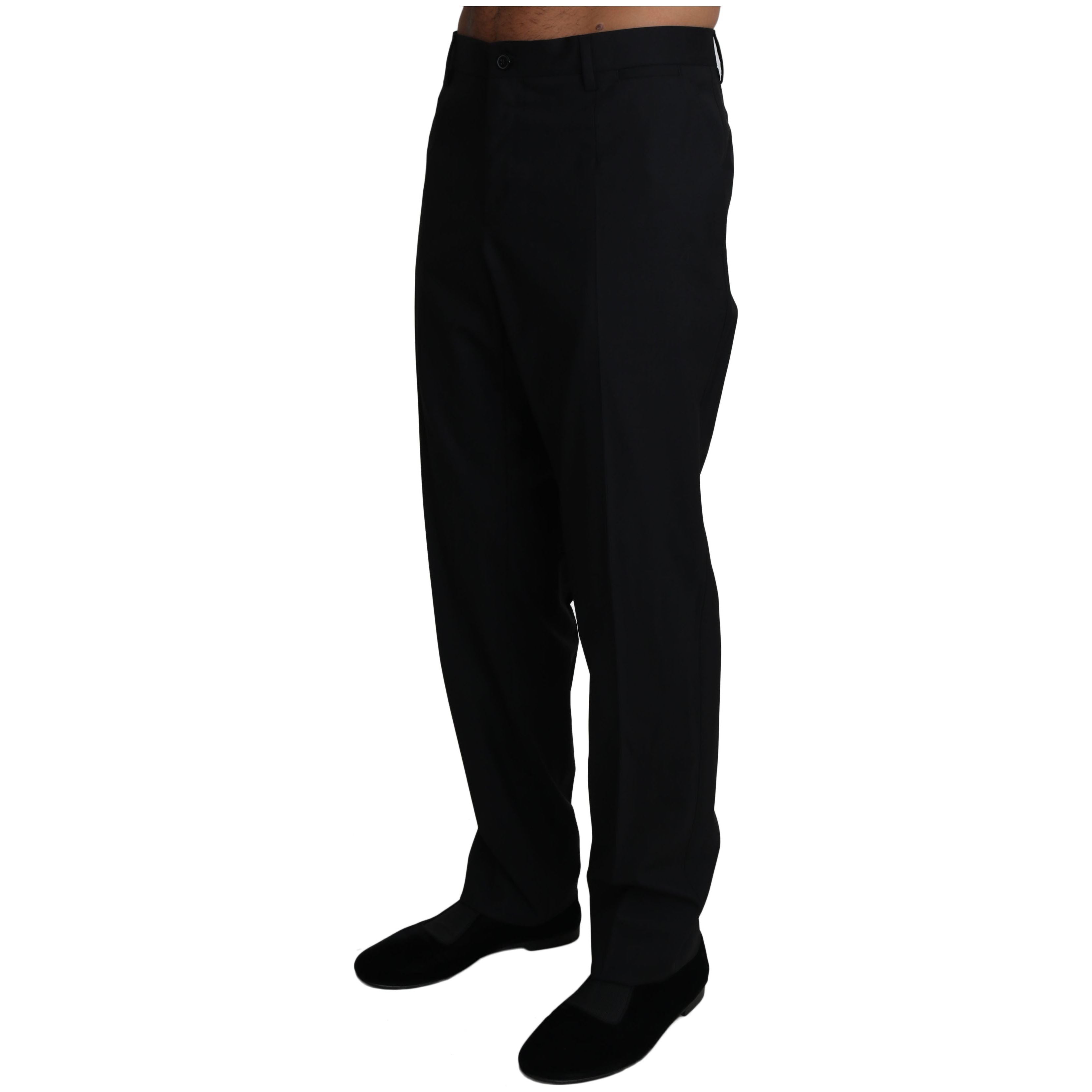 Dolce & Gabbana Black Wool Blend Formal Trousers