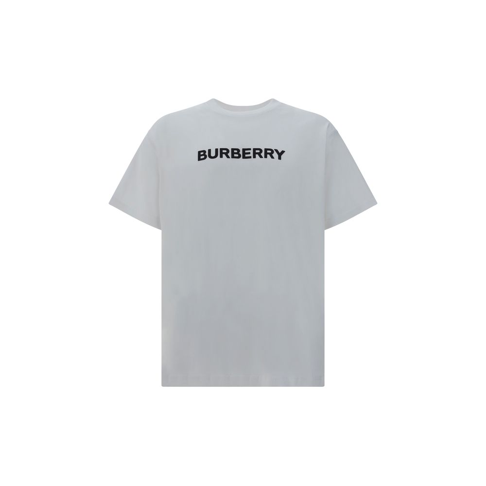 Burberry White Premium Cotton T-Shirt in Premium Cotton Elegance
