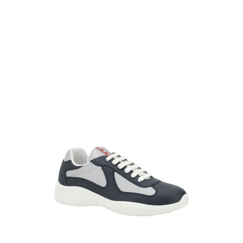 Prada White Leather Sneakers: Elevate Your Casual Elegance