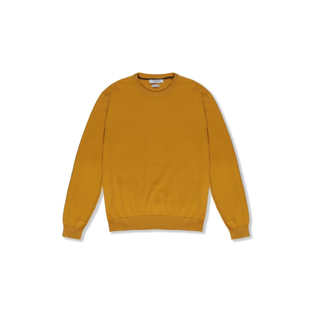 Hamaki-Ho Orange Cotton T-Shirt for Effortless Elegance