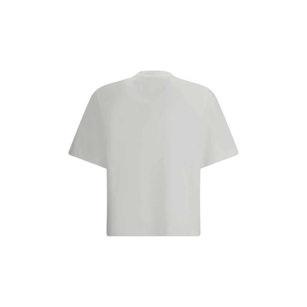 Versace White Cotton T-Shirt with Iconic Monogram Elegance