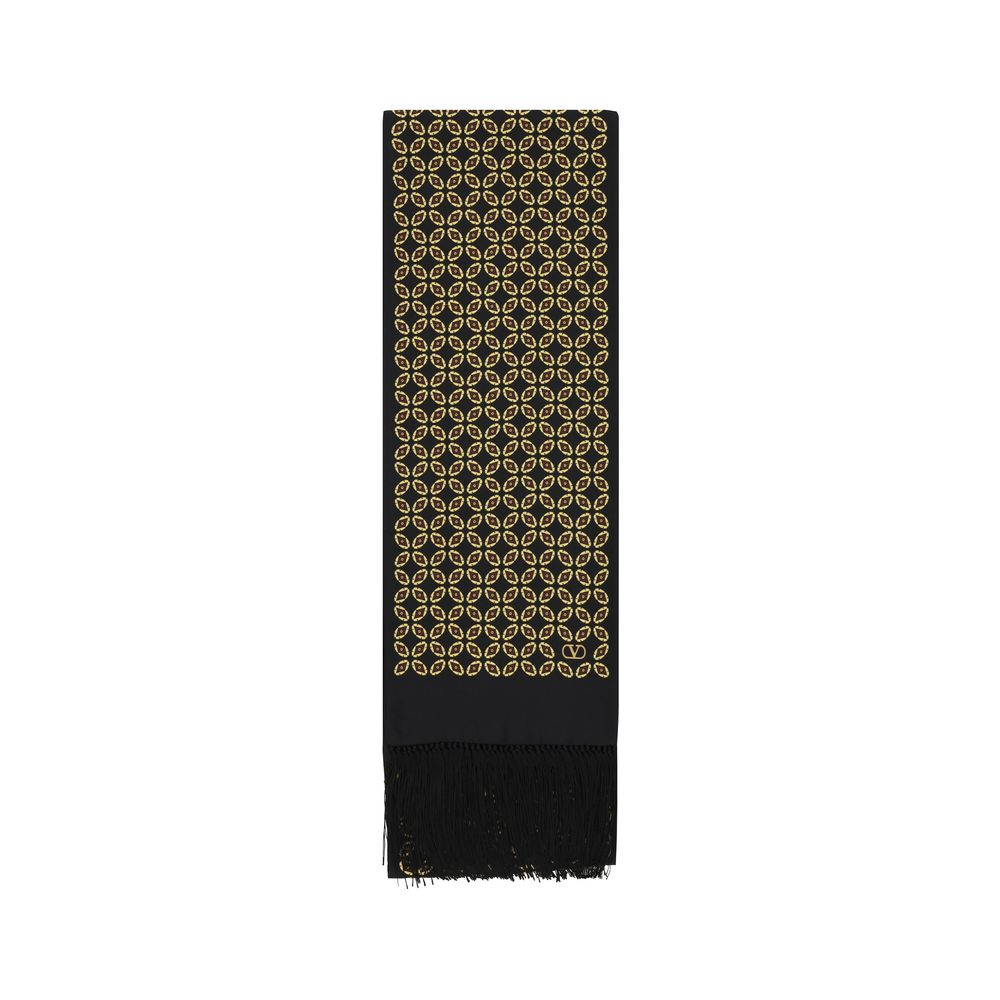 Valentino Garavani Multicolor Silk Bandeaux Chamber Scarf