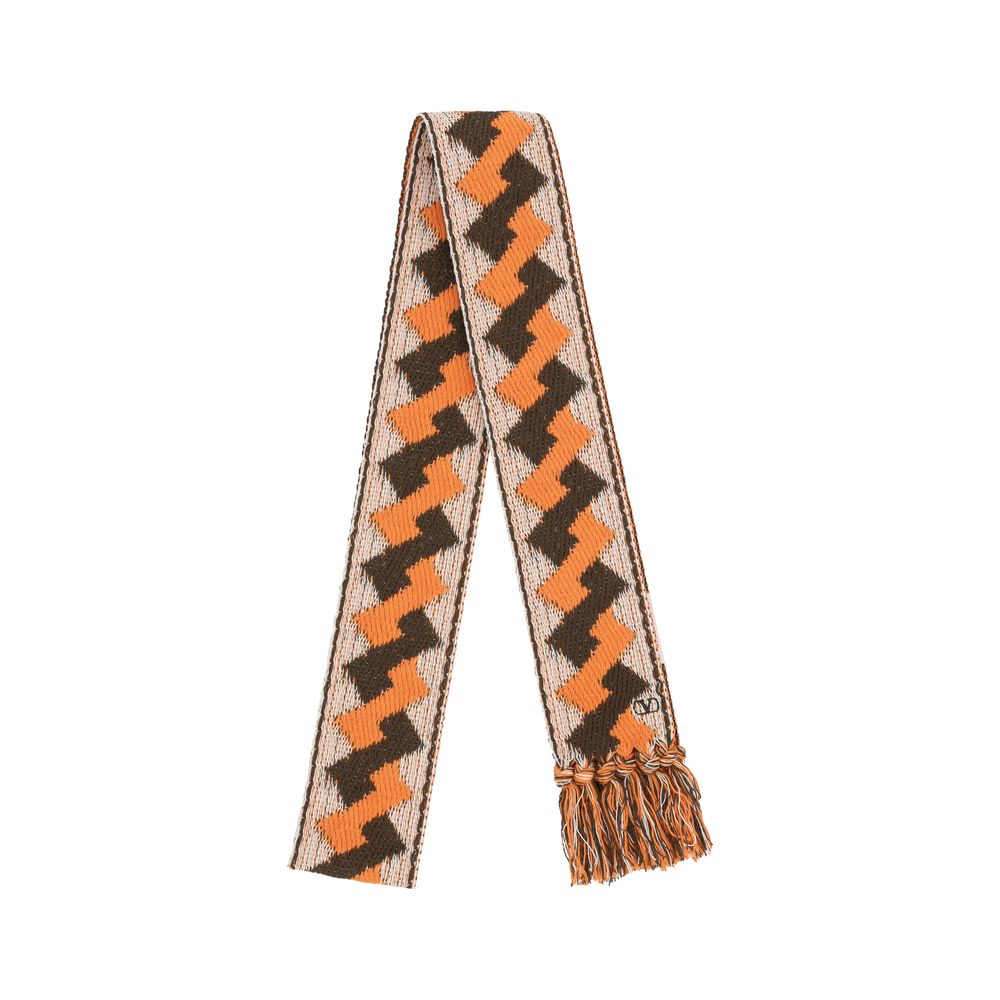 Valentino Blue Cotton Scarf in Luxurious Cotton Elegance