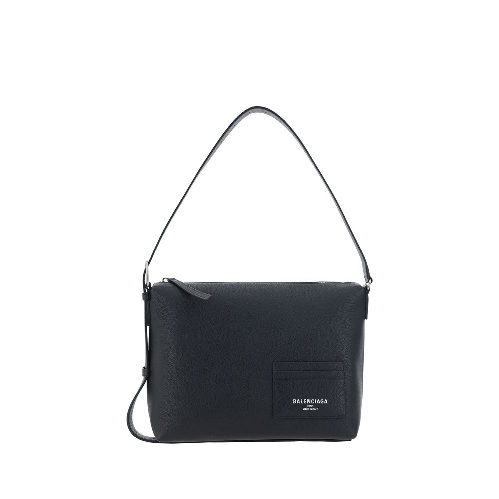 Balenciaga Black Grained Leather Shoulder Bag