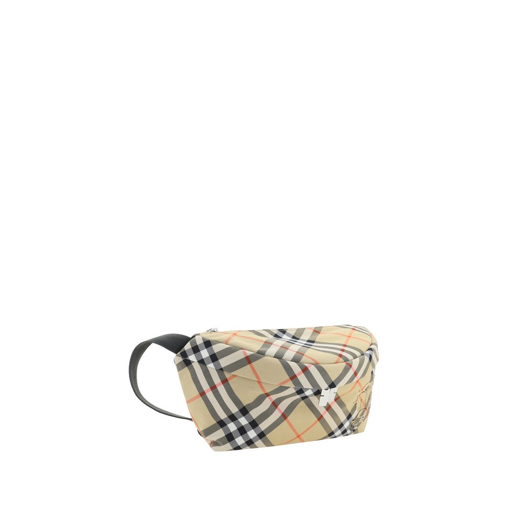 Burberry Beige Canvas Fanny Pack in Iconic Check Design