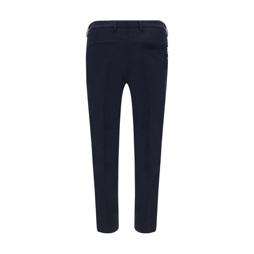 PT Pantaloni TORINO Red Fleece Wool Pants - Timeless Elegance Redefined