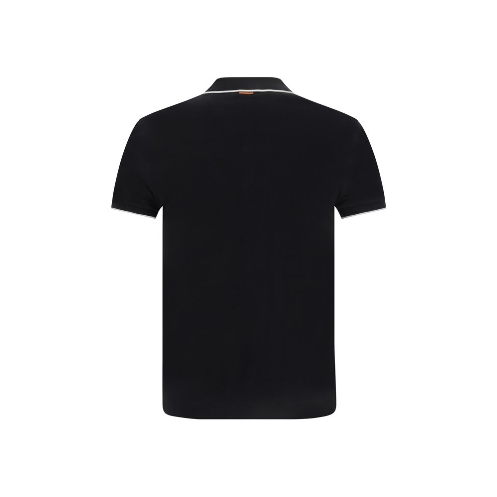 ZEGNA Navy Cotton Polo Shirt - Timeless Elegance and Comfort