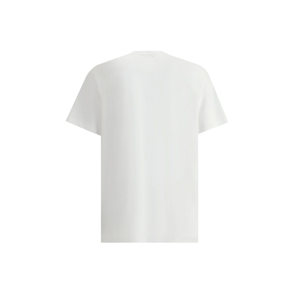 Balmain White Cotton T-Shirt with Iconic Monogram and Modern Elegance