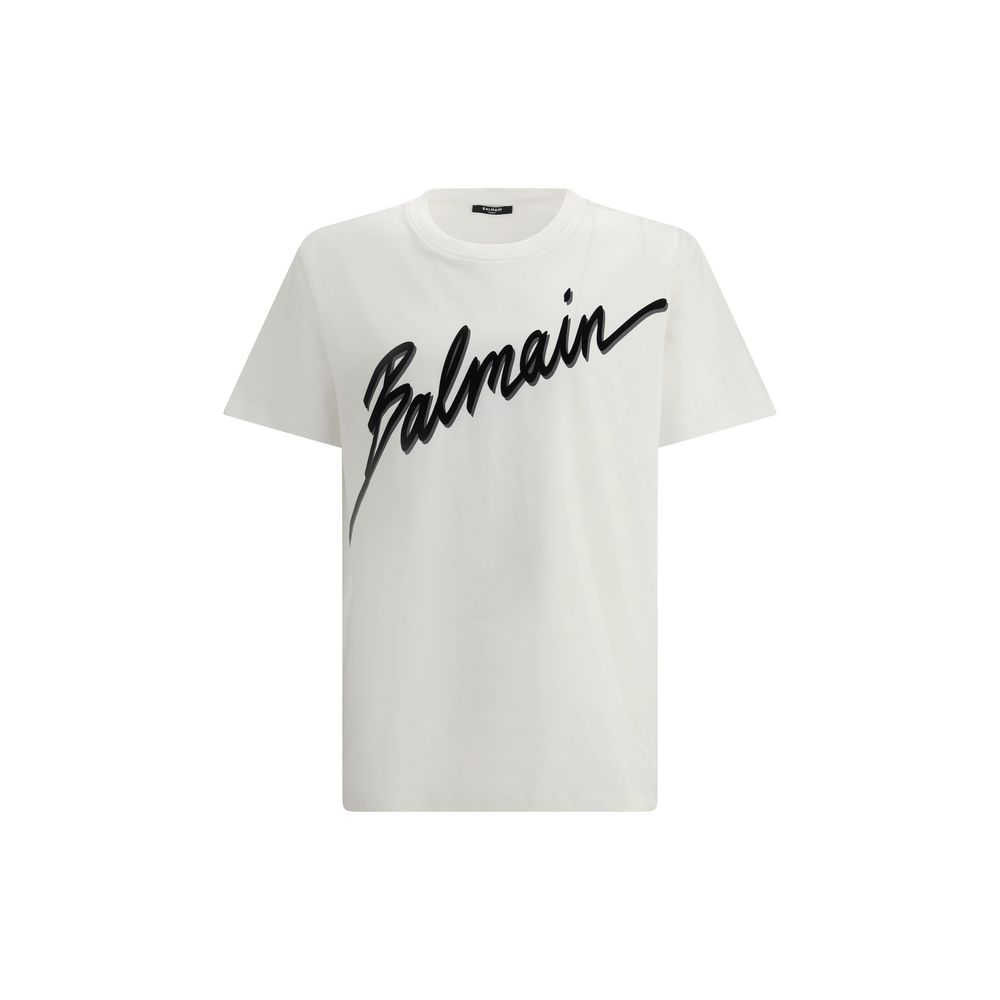 Balmain Black Cotton T-Shirt for Effortless Elegance
