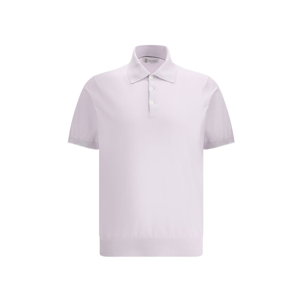 Brunello Cucinelli Grey Exquisite Cotton Polo Shirt