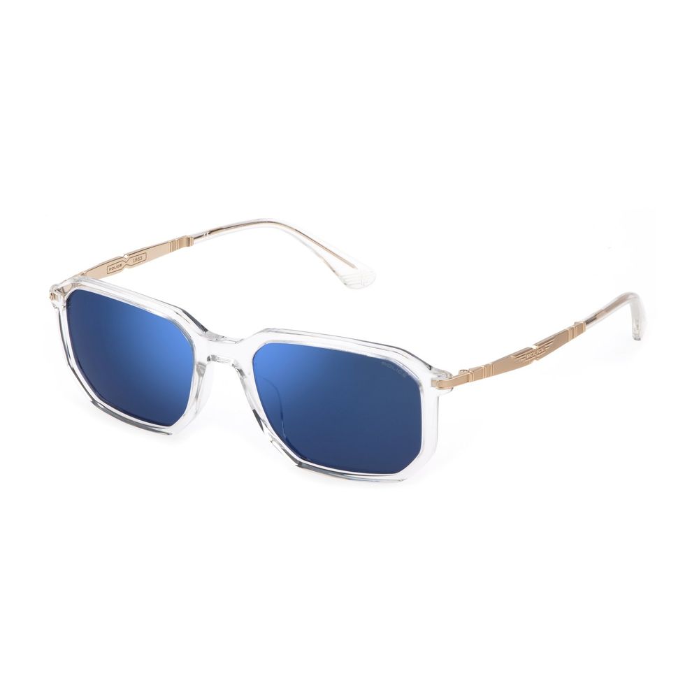 Police White Acetate Sunglasses for Timeless Elegance