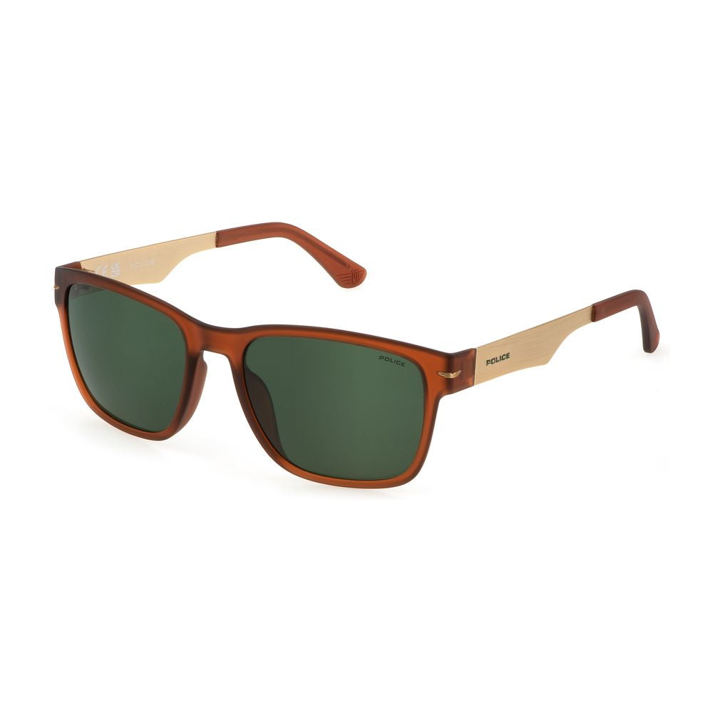 Police Brown Acetate Sunglasses for Timeless Luxury Style