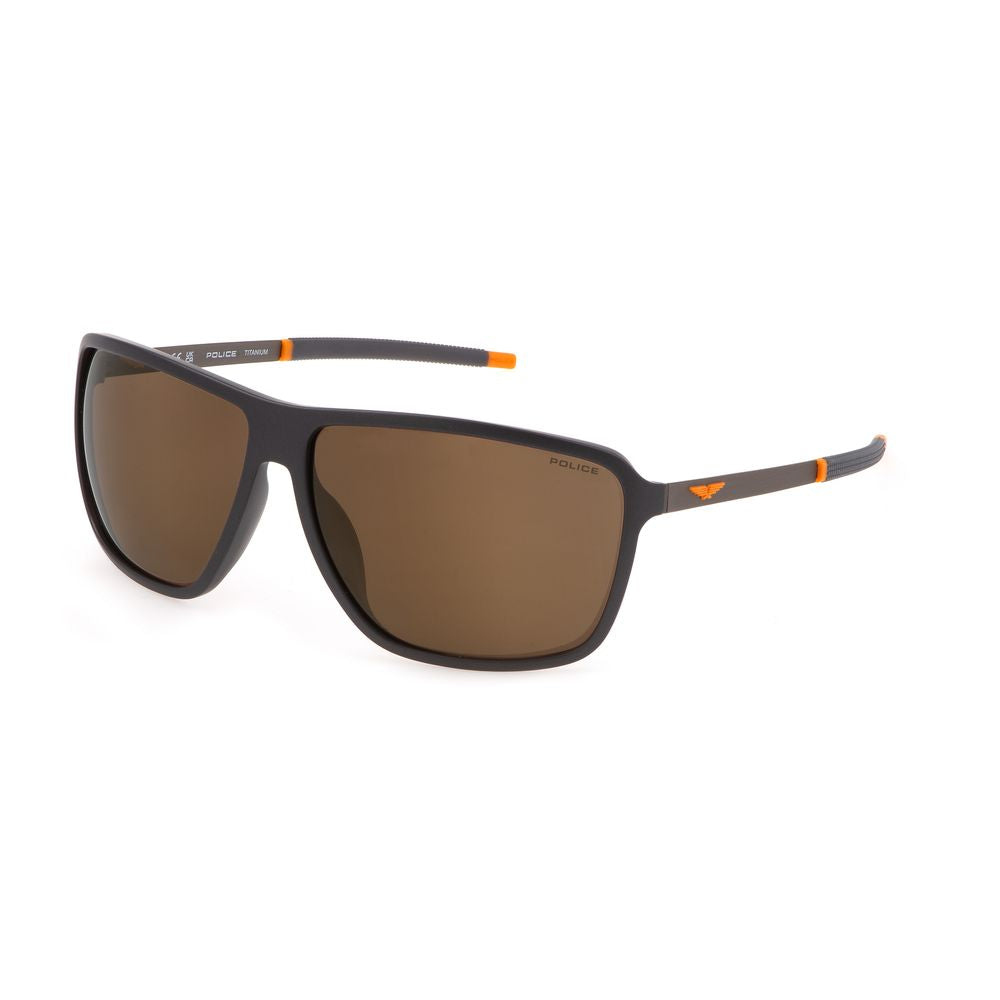 Police Gray Acetate Sunglasses for Timeless Elegance