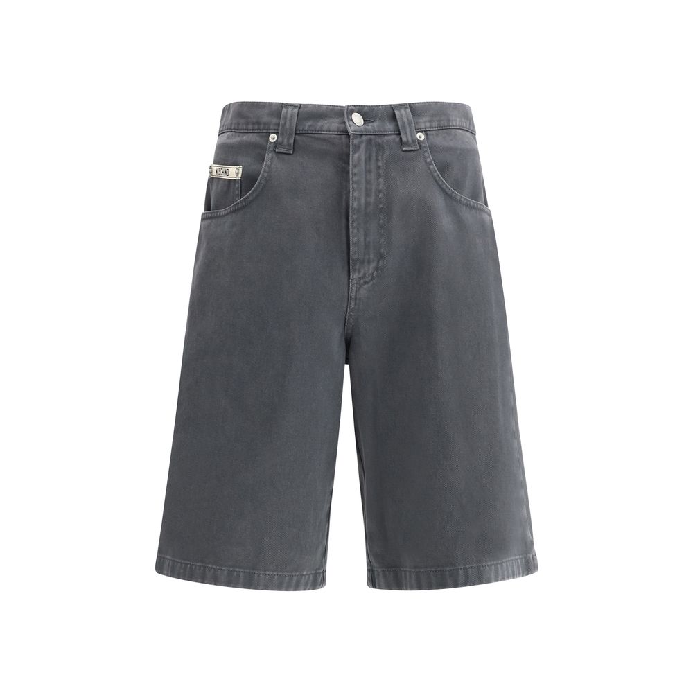 Moschino Blue Denim Baggy Shorts for Elevated Street Style