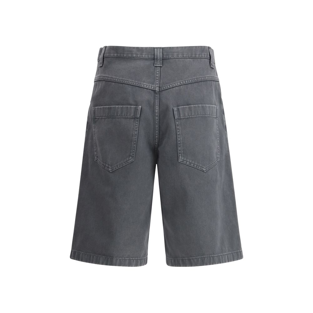 Moschino Blue Denim Baggy Shorts for Elevated Street Style