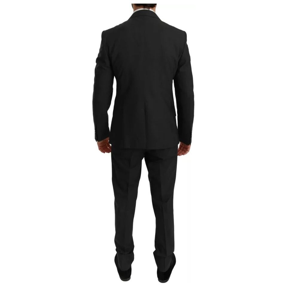 Dolce & Gabbana Gray Wool Slim Fit 2 Piece MARTINI Suit