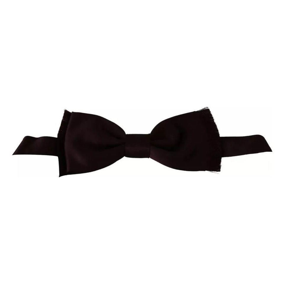 Dolce & Gabbana Bordeaux Red Silk Solid Classic Bowtie
