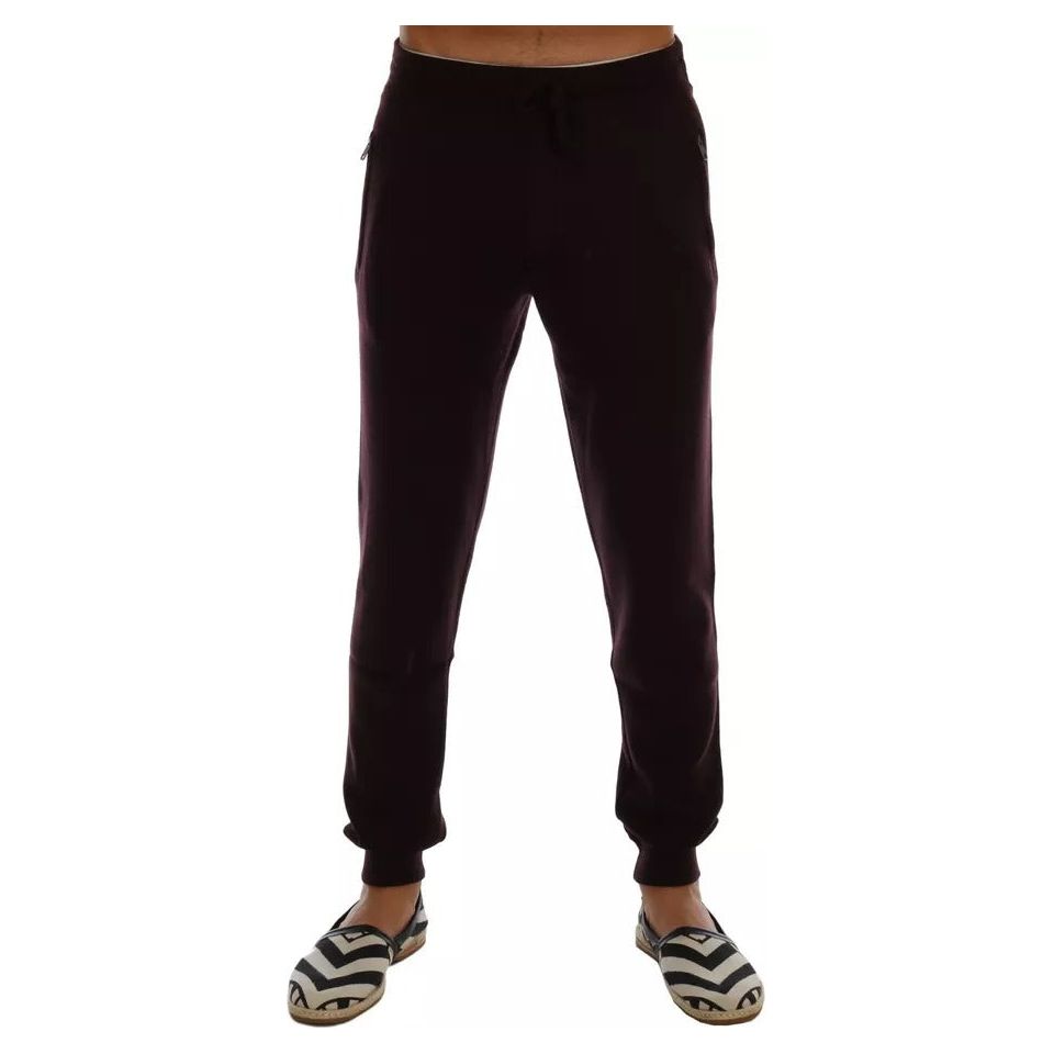 Dolce & Gabbana Purple Cashmere Gym Training Sport Pants