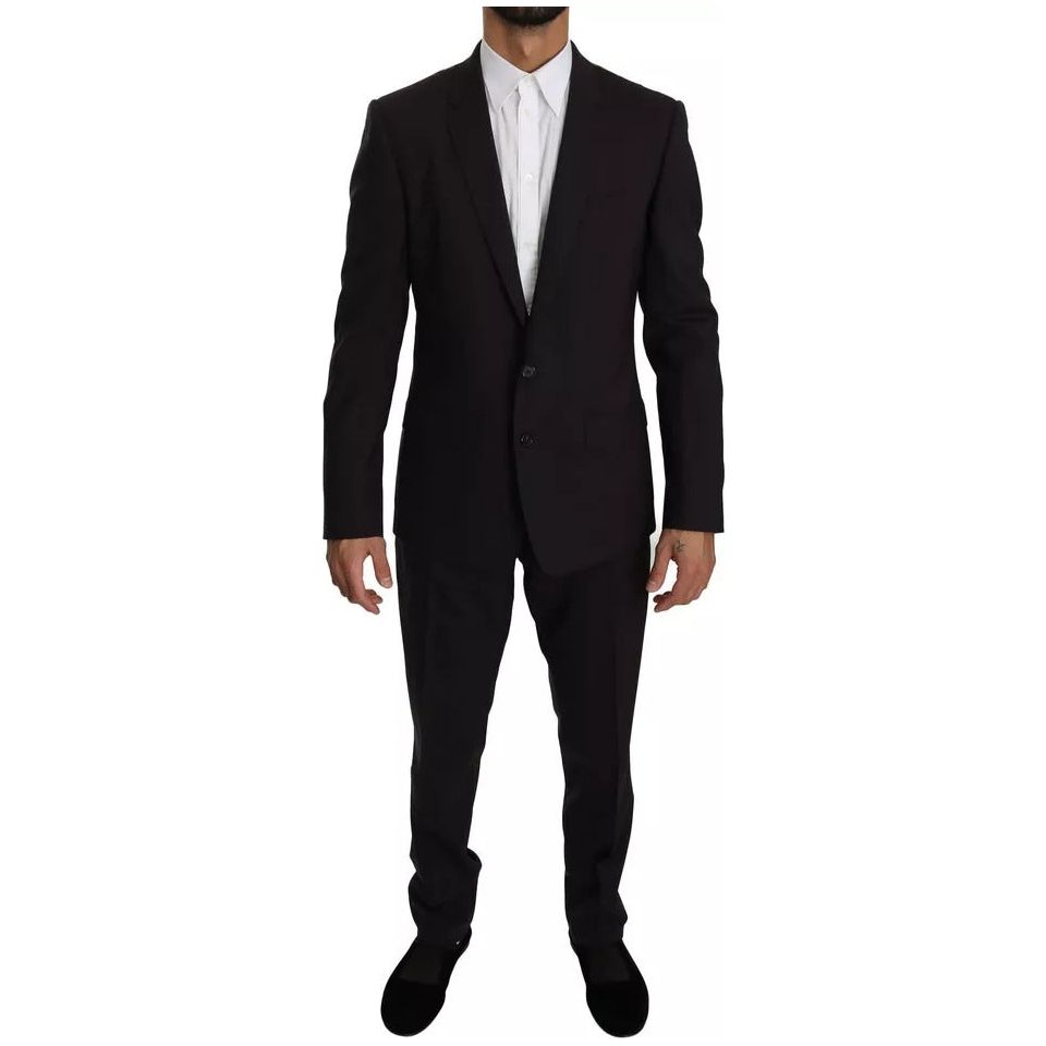 Dolce & Gabbana Purple Wool Stretch 2 Piece Suit