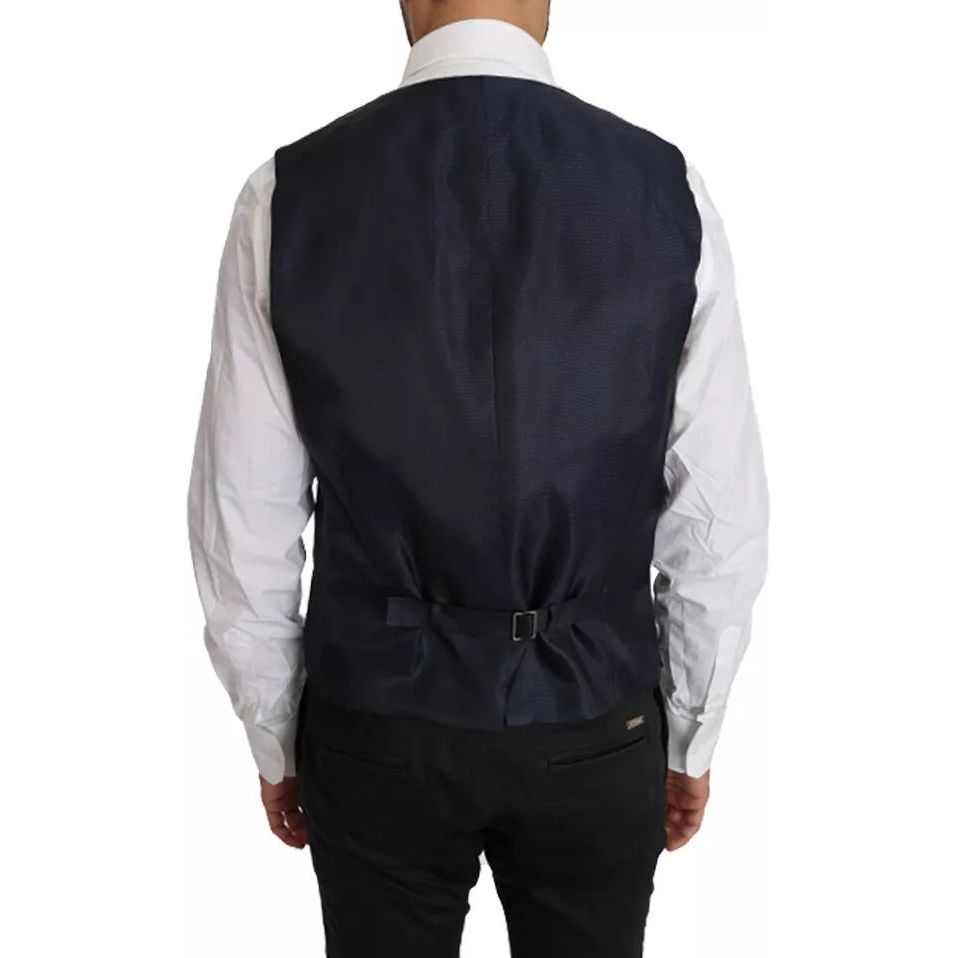 Dolce & Gabbana Blue Wool MARTINI Blazer Vest 2 Piece
