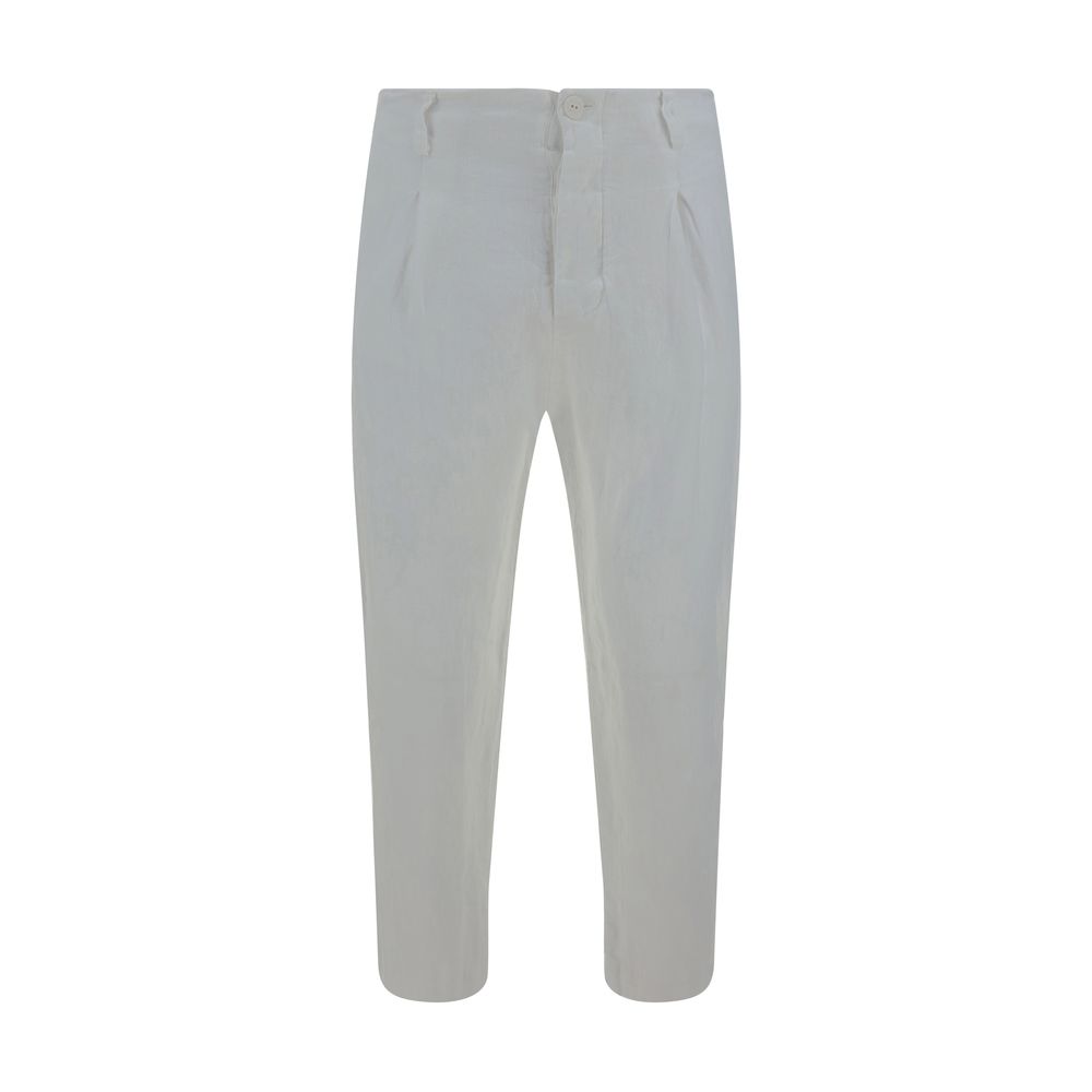 Never Enough White Luxurious Linen Pants with Chic Silhouette