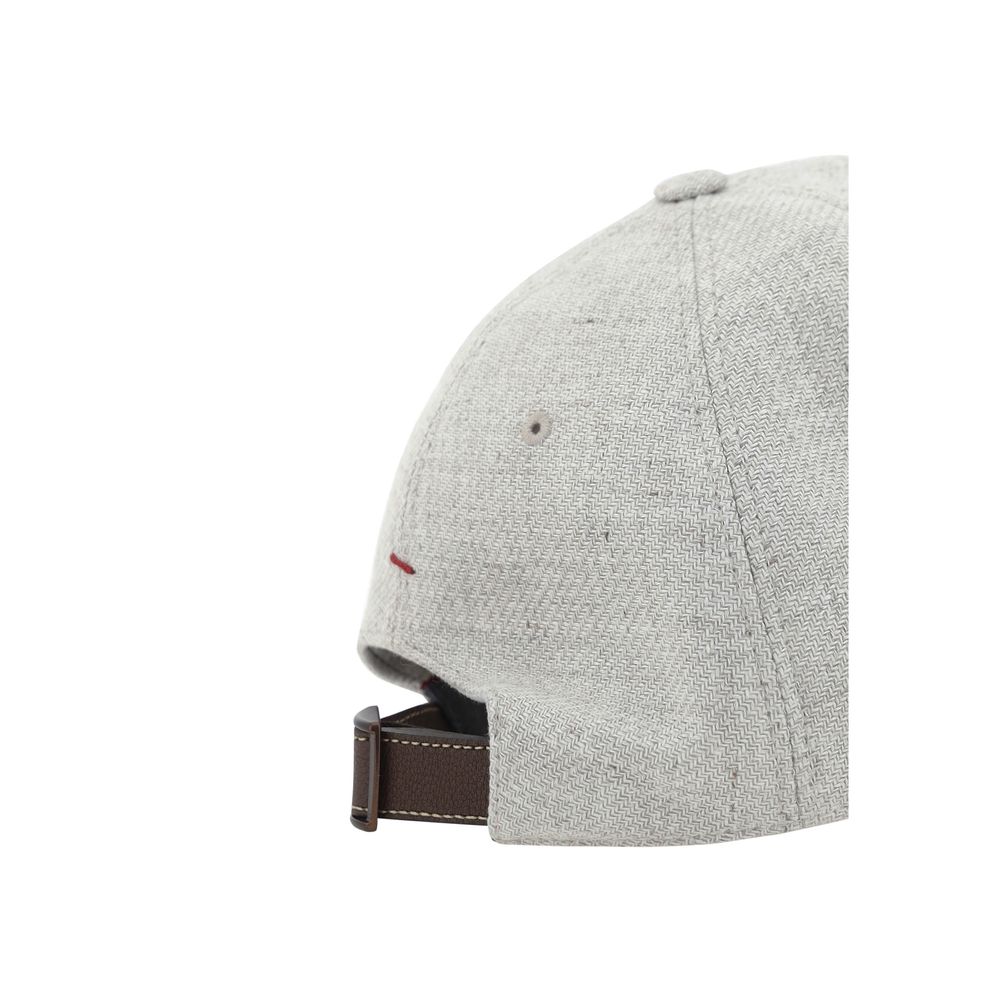 Brunello Cucinelli Grey Cotton Baseball Hat - Timeless Elegance