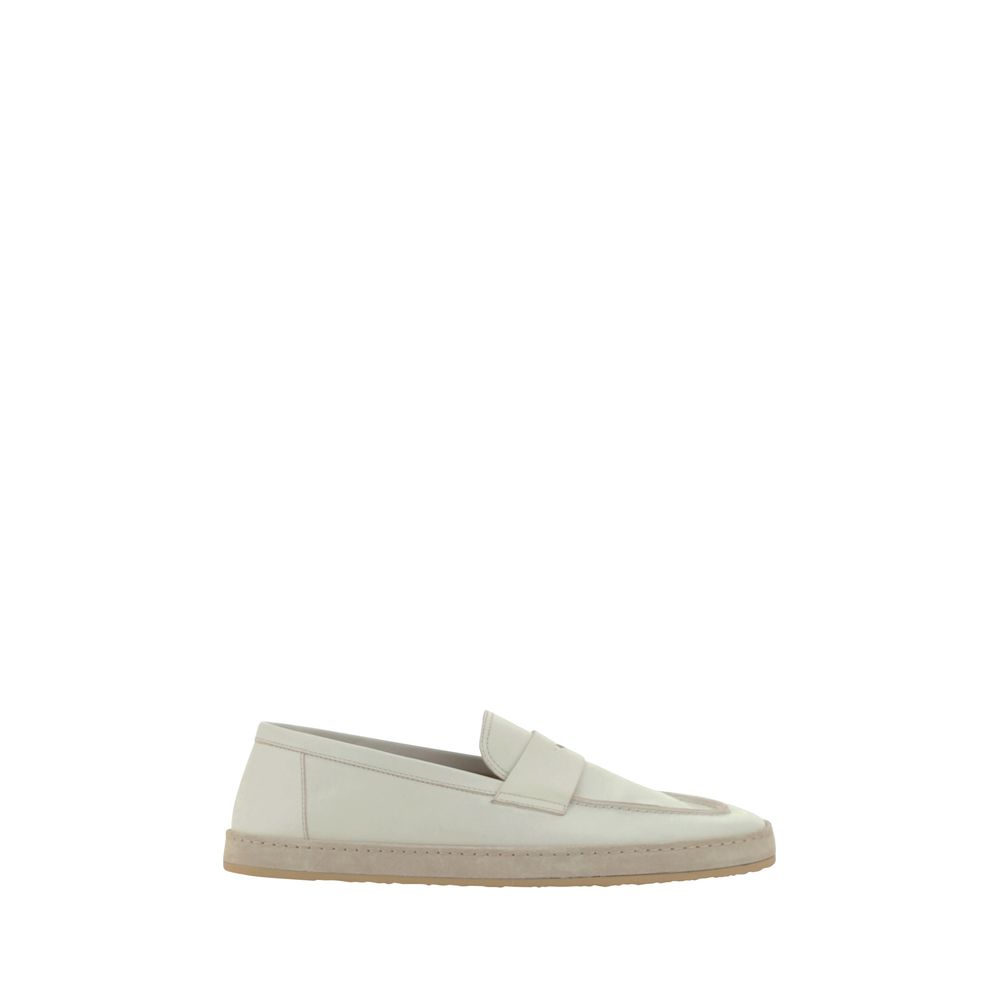 Brunello Cucinelli Beige Leather Espadrilles