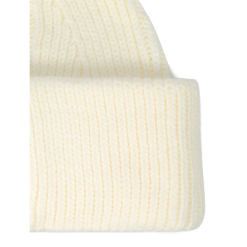 Hinnominate White Acrylic Beanie Hat for Timeless Elegance