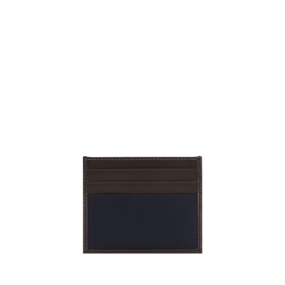 Prada Black Premium Leather Card Holder with Iconic Detail