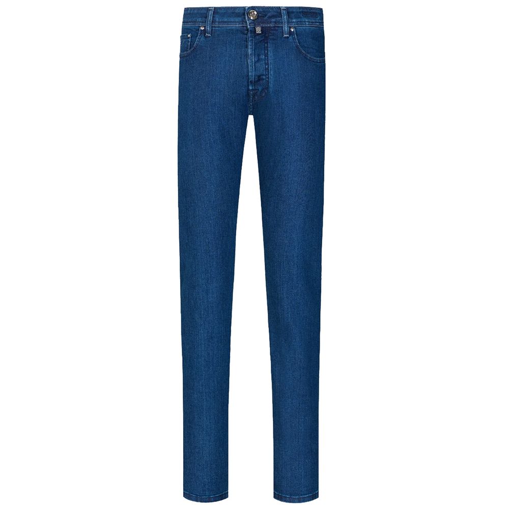 Jacob Cohen Blue Cotton Jeans for Timeless Elegance