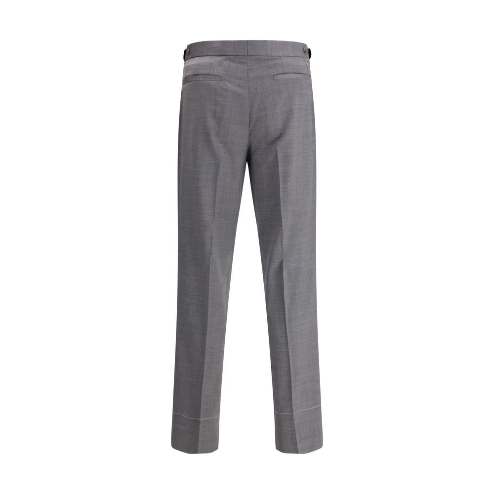 Brioni Navy Wool Trousers Crafted from Premium Wool Elegance