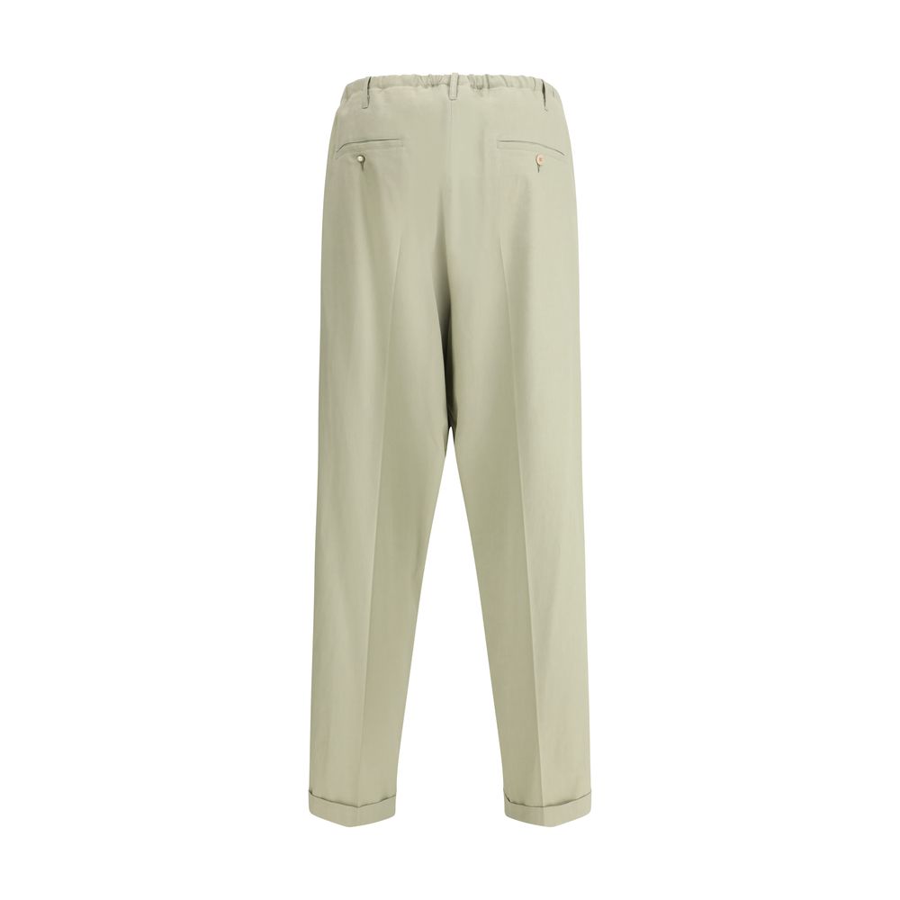 Magliano Beige Cotton People Pants for Elevated Contemporary Style