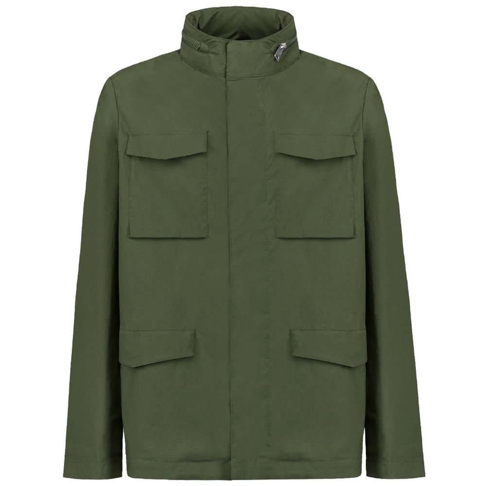 People Of Shibuya Green Cotton Jacket for Urban Elegance