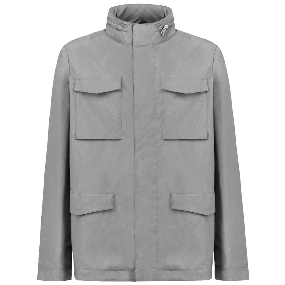 People Of Shibuya Gray Cotton Jacket for Urban Elegance