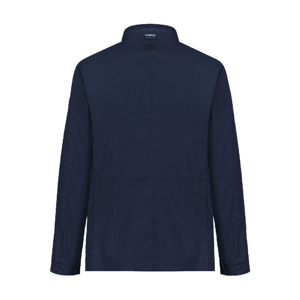 People Of Shibuya Blue Cotton Jacket for Elevated Style