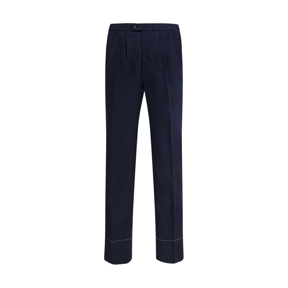 Brioni Charcoal Wool Tailored Pants for Timeless Elegance