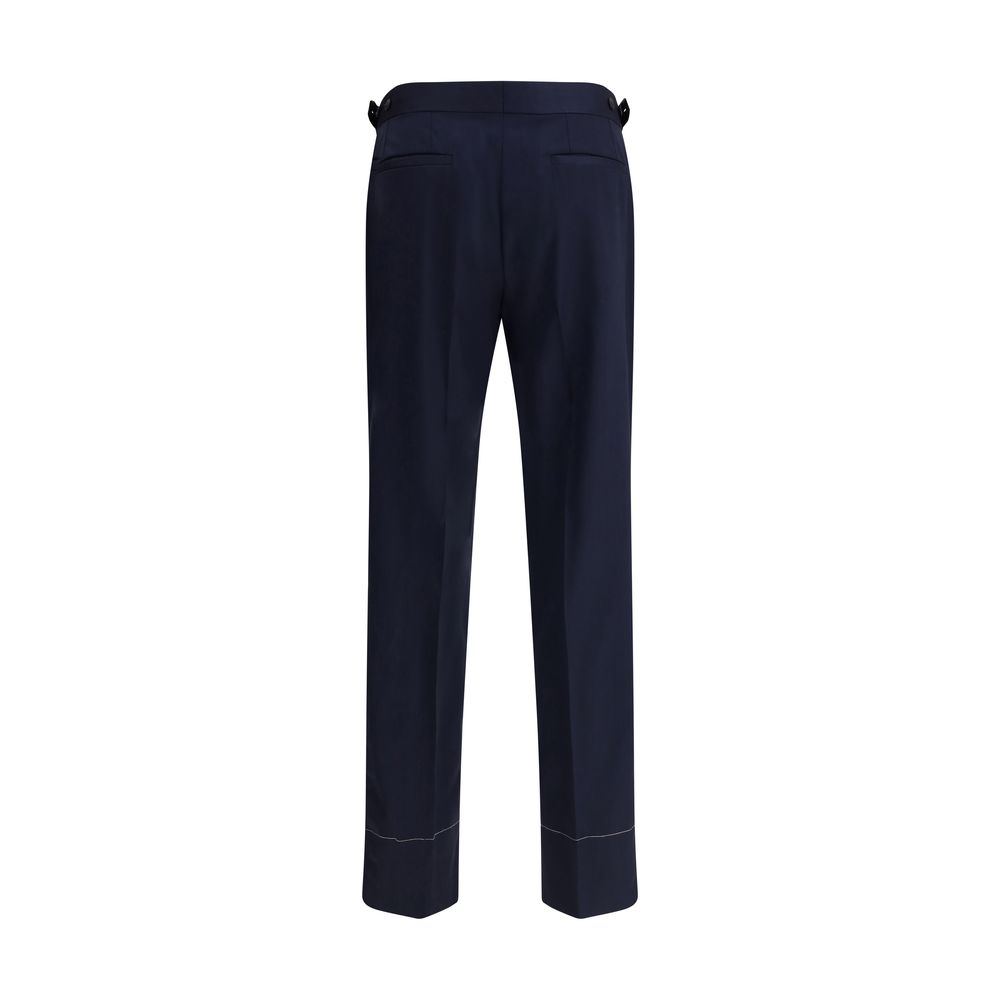Brioni Charcoal Wool Tailored Pants for Timeless Elegance