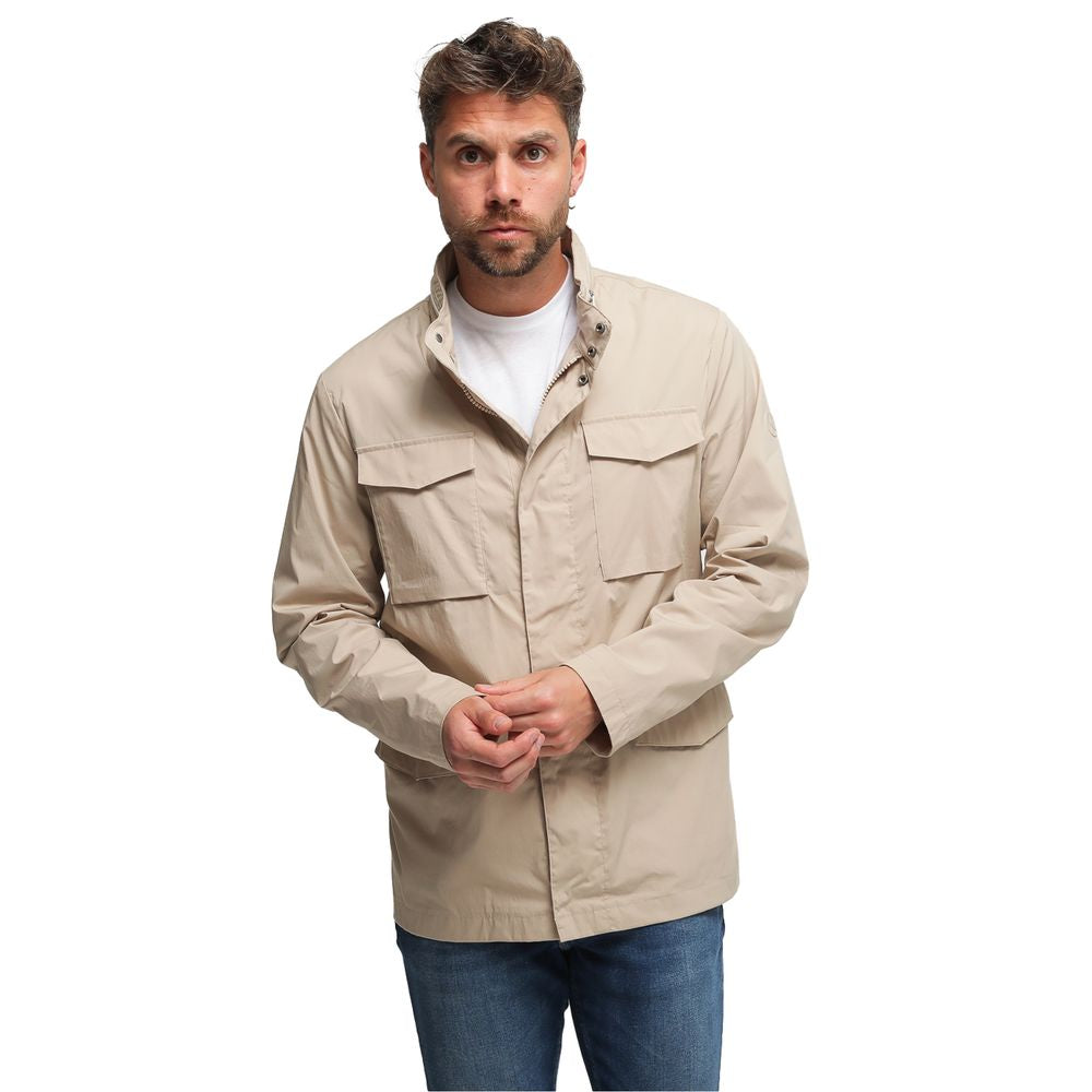 People Of Shibuya Beige Cotton Jacket for Effortless Elegance