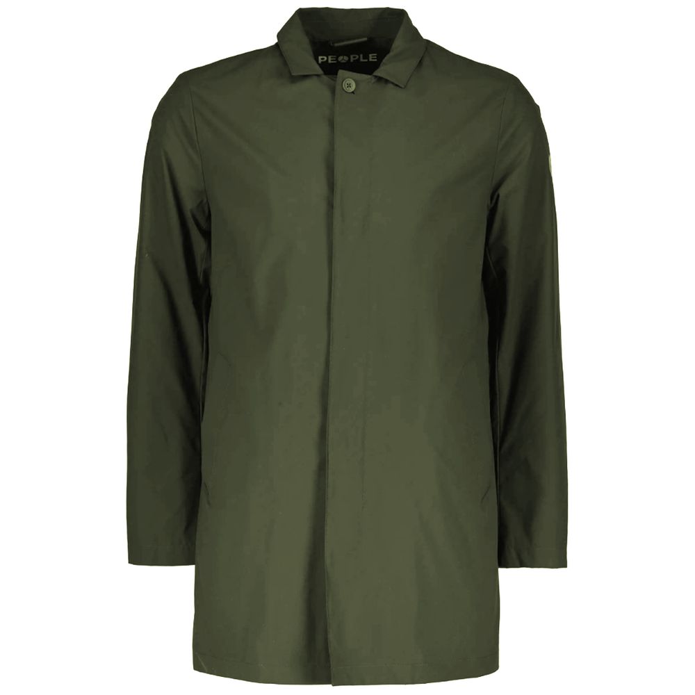 People Of Shibuya Green Recycled Fabric Trench Coat