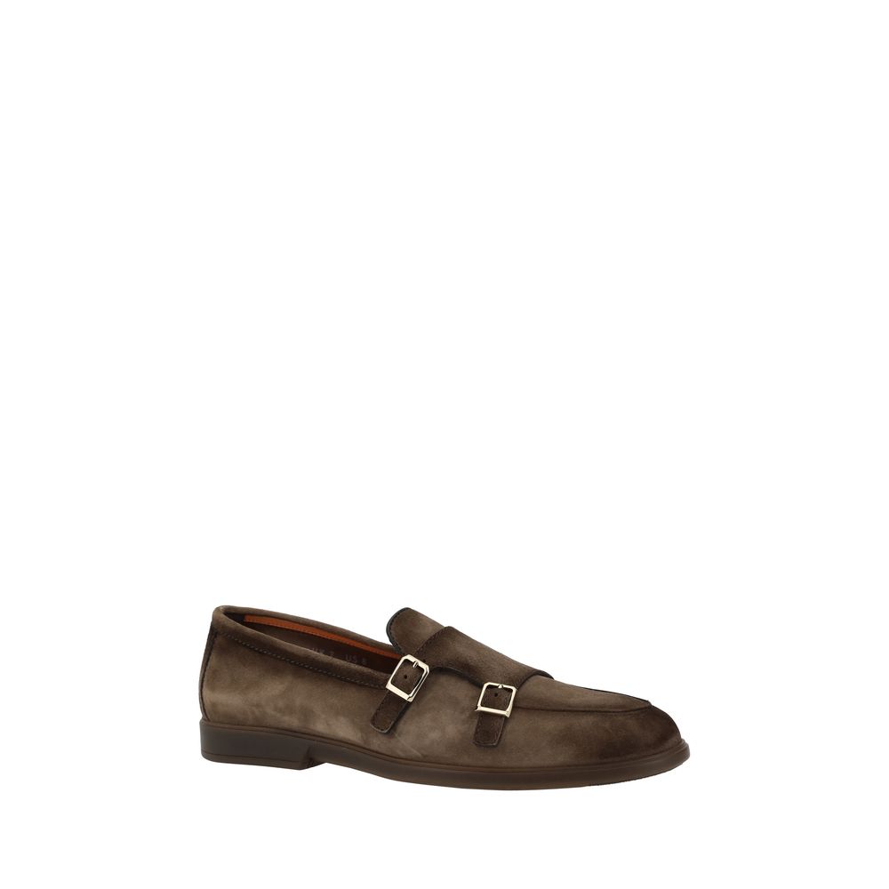 Santoni Brown Suede Leather Loafers: Timeless Elegance Redefined