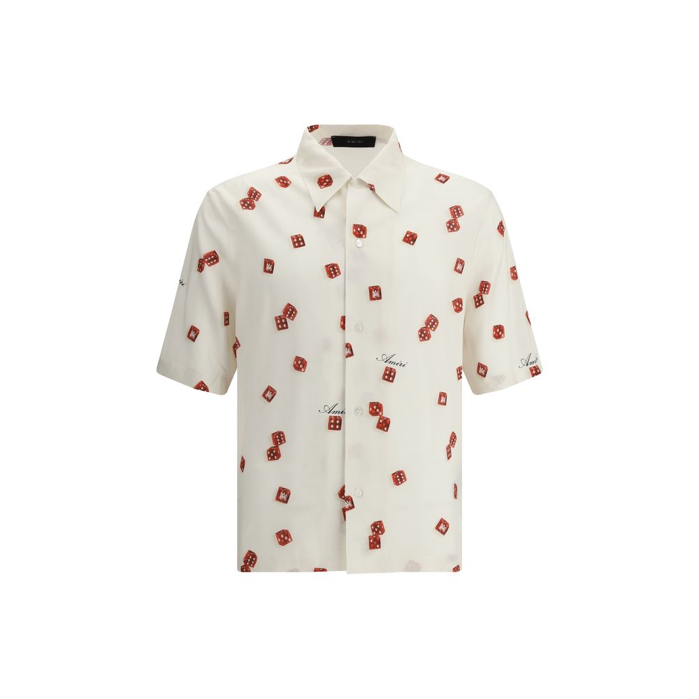Amiri Multi Cotton Dice Bowling Shirt with Signature Print