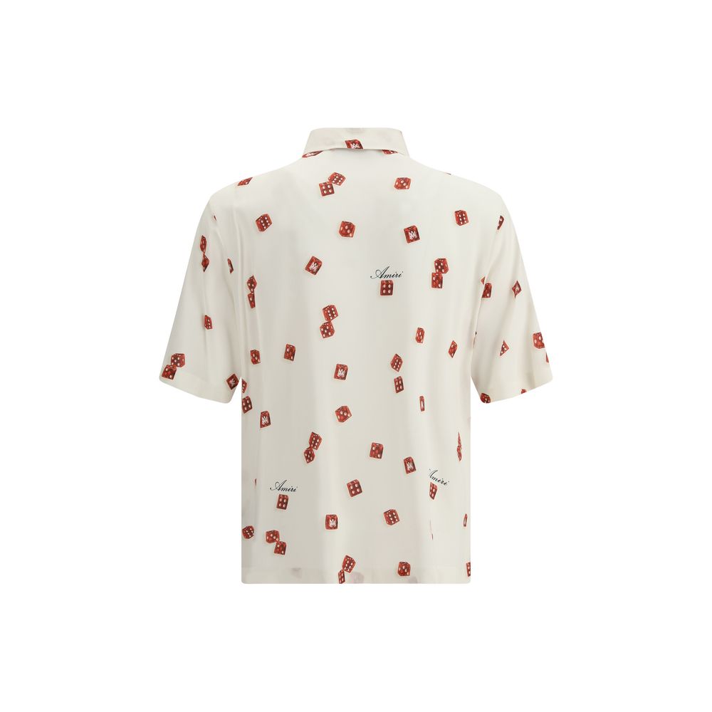 Amiri Multi Cotton Dice Bowling Shirt with Signature Print