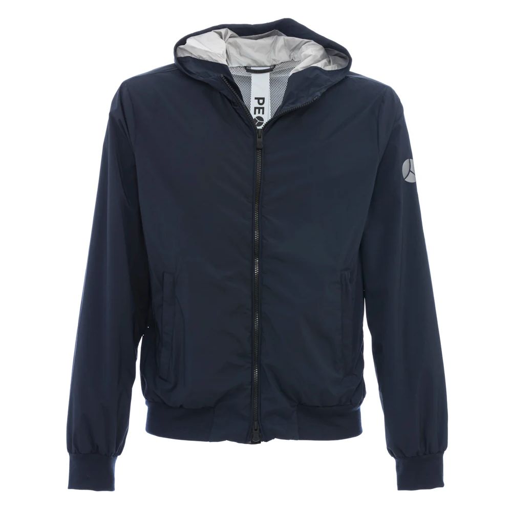 People Of Shibuya Blue Nylon Jacket for Elevated Urban Style