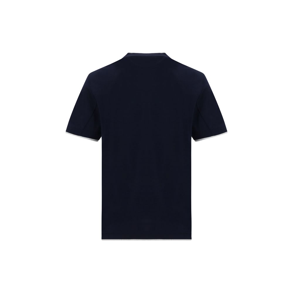Brunello Cucinelli White Silk T-Shirt in Timeless Elegance