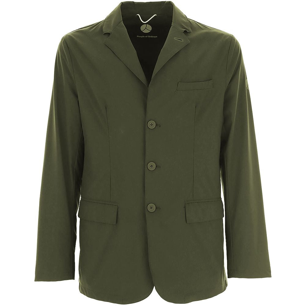People Of Shibuya Green Wool Blazer for Effortless Elegance